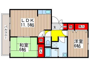 アベニ－ル２１の物件間取画像